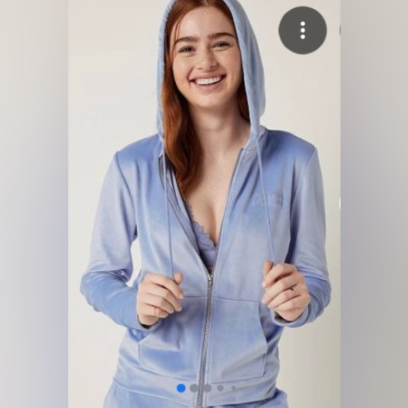 PINK Victoria's Secret Sweaters - Pink velvet hoodie